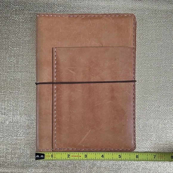 HAND STITCH LEATHER T Leather Journal Cover - Picture 1 of 4